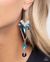 Load image into Gallery viewer, Shoulder-Dusting Shimmer - Blue Earrings