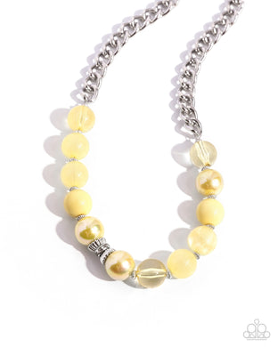 Opulent Opacities - Yellow Necklace