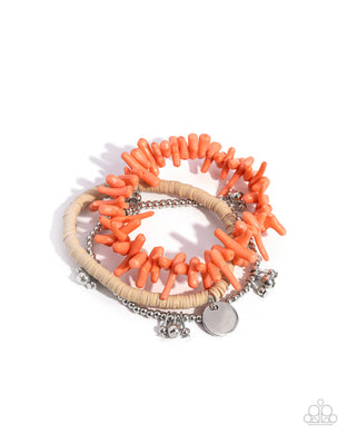 Coastal Collection - Orange Set of Bracelets