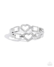 Load image into Gallery viewer, Flashy Fondness - White Hinged Bracelet