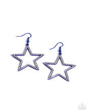 Load image into Gallery viewer, Streamlined Stars - Blue Earrings
