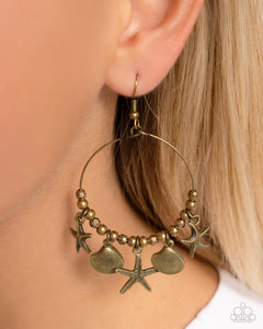 Coastal Conversation - Brass Earrings