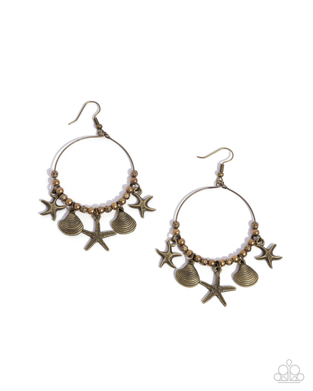 Coastal Conversation - Brass Earrings