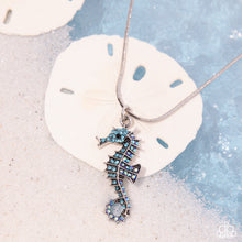 Load image into Gallery viewer, Seahorse Shanty - Blue Necklace