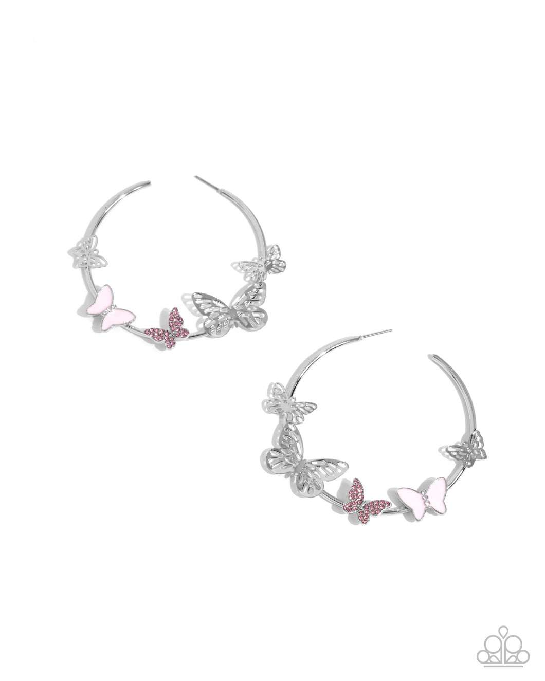 Aerial Allegiance - Pink Hoop Earrings