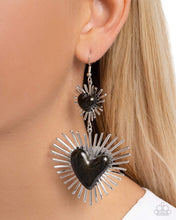 Load image into Gallery viewer, Sunburst Sweethearts - Black Earrings