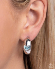 Load image into Gallery viewer, Perfect Point - Blue Hoop Earrings