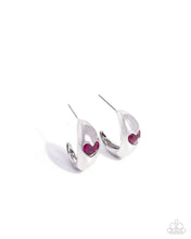 Load image into Gallery viewer, Perfect Point - Pink Hoop Earrings