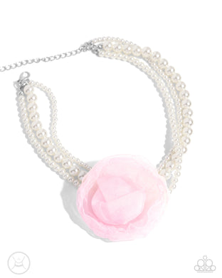 Radiant Rosette - Pink Choker Necklace