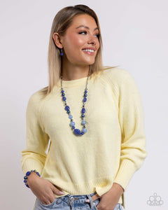 Beaded Backing - Blue Bracelet