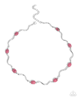 Striped Season - Pink Necklace