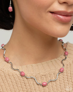 Striped Season - Pink Necklace