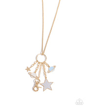 Load image into Gallery viewer, Planetary Pizzazz - Gold Lanyard