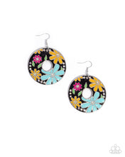 Load image into Gallery viewer, Embroidered Elegance - Black Earrings
