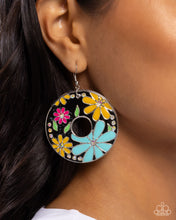 Load image into Gallery viewer, Embroidered Elegance - Black Earrings