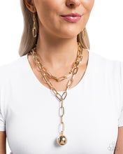 Load image into Gallery viewer, Balancing Ball - Gold Necklace