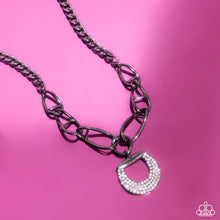 Load image into Gallery viewer, Linked Leader - Black Gunmetal Necklace
