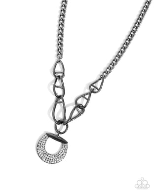 Linked Leader - Black Gunmetal Necklace