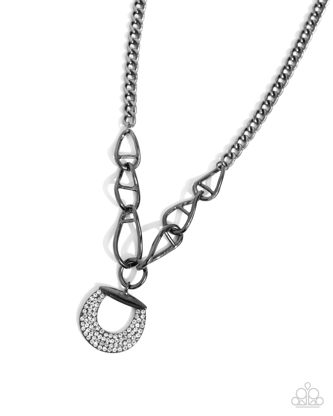 Linked Leader - Black Gunmetal Necklace