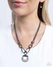 Load image into Gallery viewer, Linked Leader - Black Gunmetal Necklace
