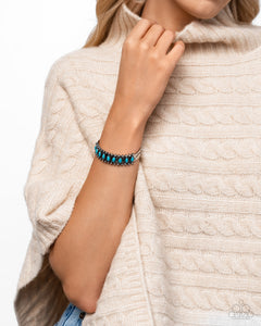 Beautiful Badlands - Blue Cuff Bracelet