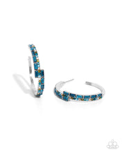 Load image into Gallery viewer, Ritzy Reputation - Blue Hoop Earrings