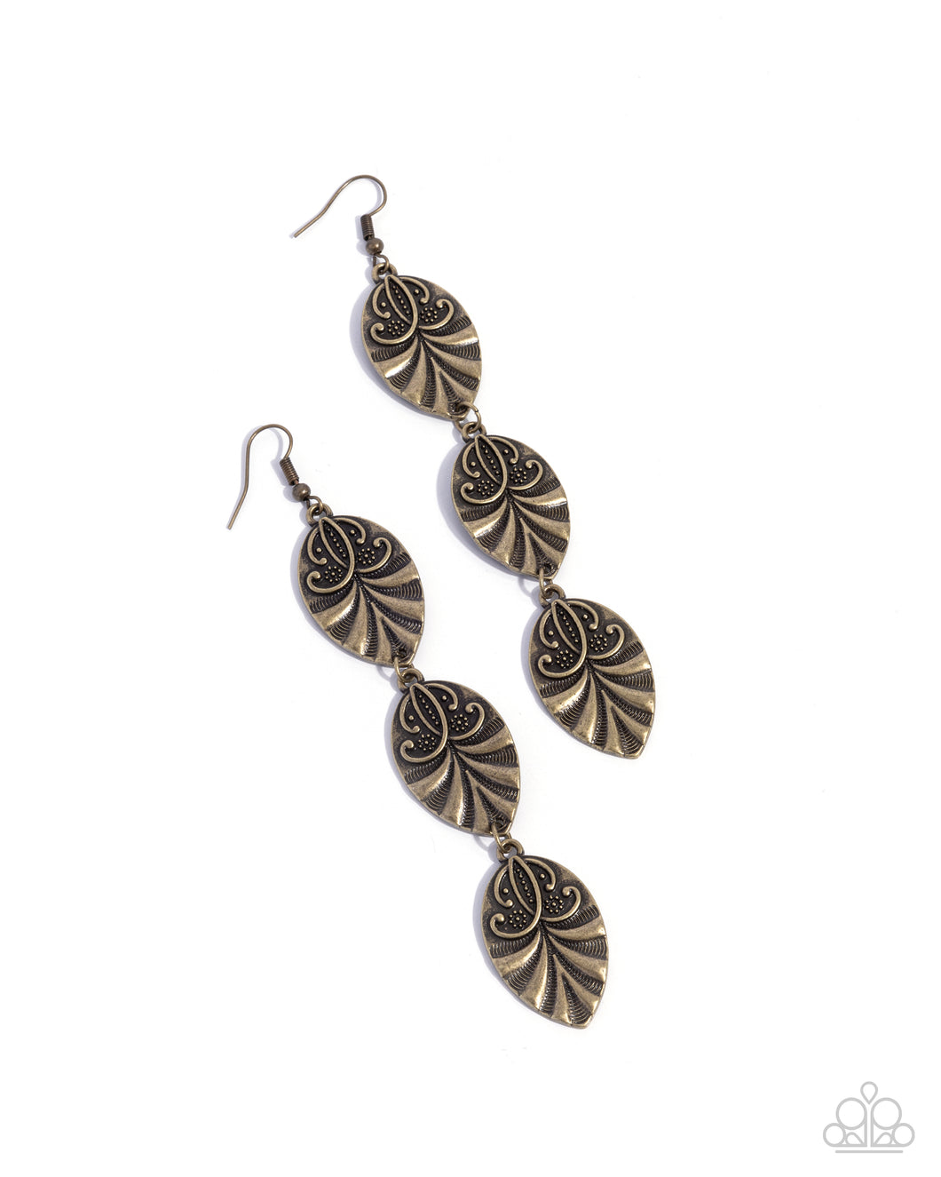 Rustic Range - Brass Earrings
