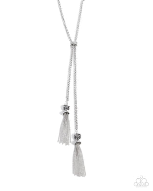 Tassel Transit - White Necklace