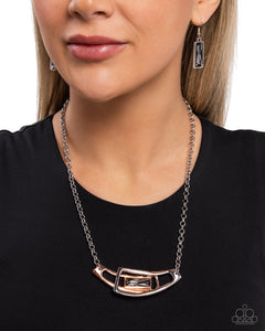 Interlocked Improv - Silver Necklace