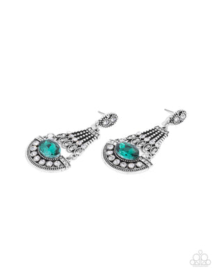 Complimentary Chandelier - Green Post Earrings