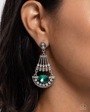 Load image into Gallery viewer, Complimentary Chandelier - Green Post Earrings
