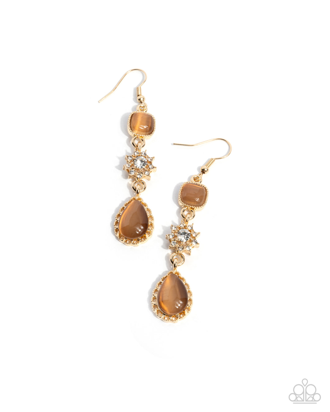 Feeling Fantastic - Brown Earrings