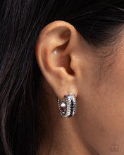 Load image into Gallery viewer, Serrated Shimmer - Black Earrings