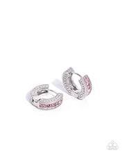 Load image into Gallery viewer, Weightless Whimsy - Pink Hinge Hoop Earrings