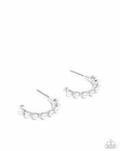 Load image into Gallery viewer, Pearly Passage - White Hoop Earrings