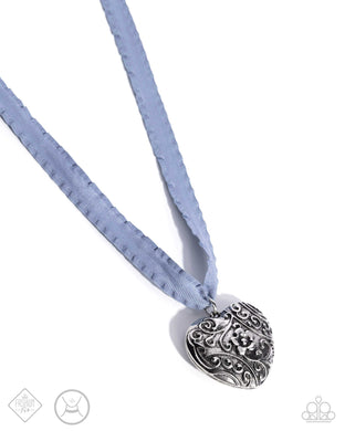 Rustic Ranking - Blue Choker Necklace