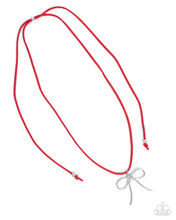 Load image into Gallery viewer, Bolo Bow - Red Necklace