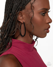 Load image into Gallery viewer, The Right Angle - Black Hoop Earrings