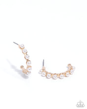 Load image into Gallery viewer, Pearly Passage - Gold Hoop Earrings