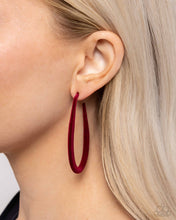 Load image into Gallery viewer, The Right Angle - Red Hoop Earrings