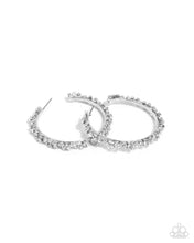 Load image into Gallery viewer, Divine Decoding - White Hoop Earrings