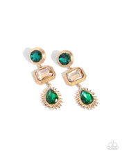 Load image into Gallery viewer, Entertaining the Thought - Green Post Earrings
