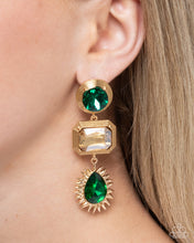 Load image into Gallery viewer, Entertaining the Thought - Green Post Earrings