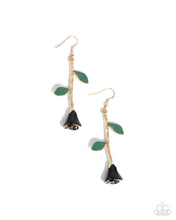 Load image into Gallery viewer, Rose Reality - Black Earrings