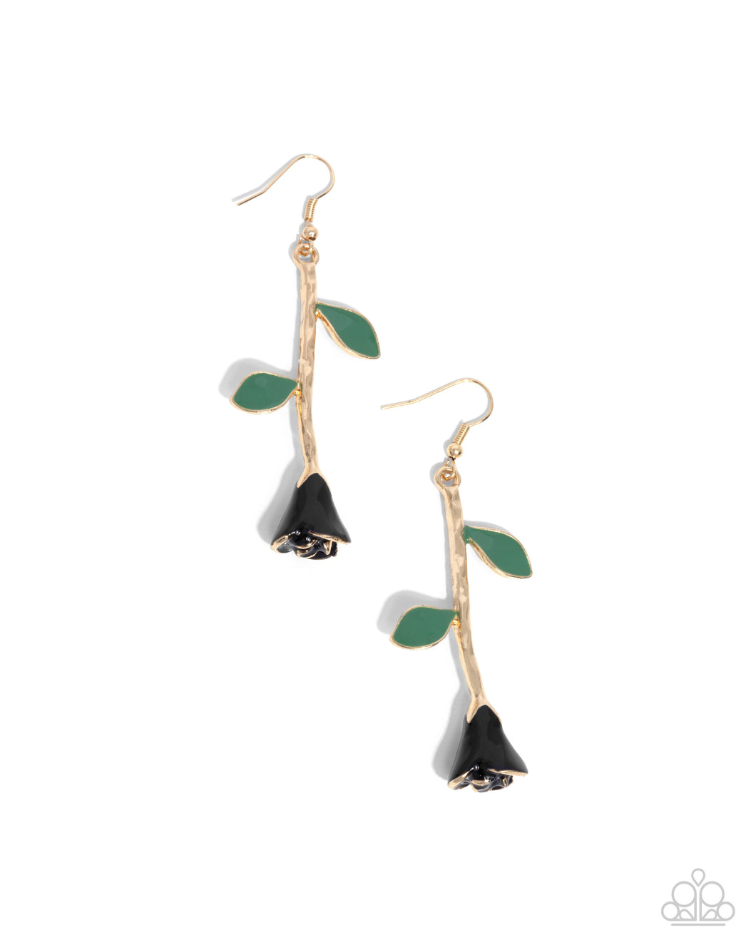 Rose Reality - Black Earrings