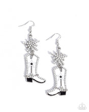 Load image into Gallery viewer, Compelling Cowboy - White Earrings