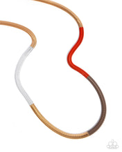 Load image into Gallery viewer, Patterned Pageantry - Orange / Gold Necklace