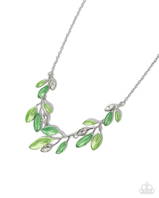 Lyrical Leaves - Green Necklace