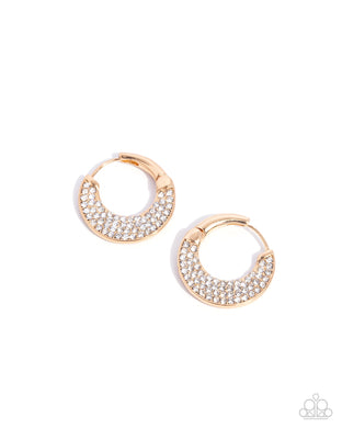 Winking Whimsy - Gold Hinge Hoop Earrings