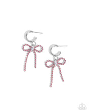 Load image into Gallery viewer, Whispering Whimsy - Pink Hoop Earrings